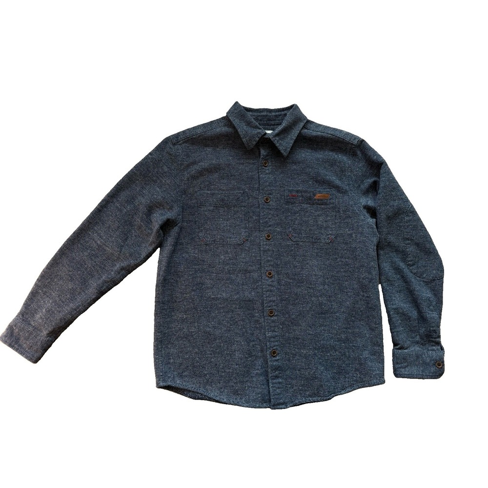 Dickies Mens Medium 38/40 Button Down Long Sleeve Denim Style Shirt Blue